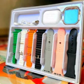 ساعت هوشمند اپل واچ kw95 ultra 3 با ۷ بند و ایرپاد برند keqiwear