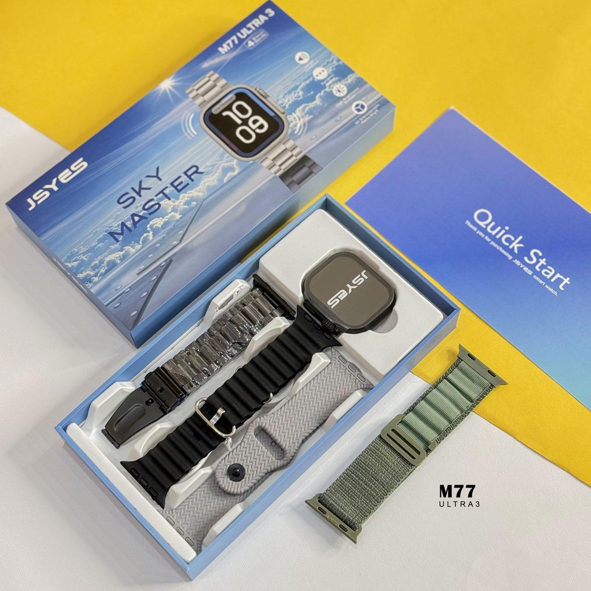ساعت هوشمند m77 ultra3 برند jsyes با۴ بند
