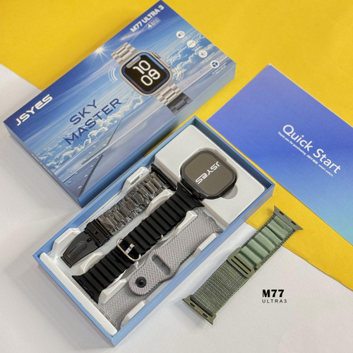 ساعت هوشمند m77 ultra3 برند jsyes با۴ بند