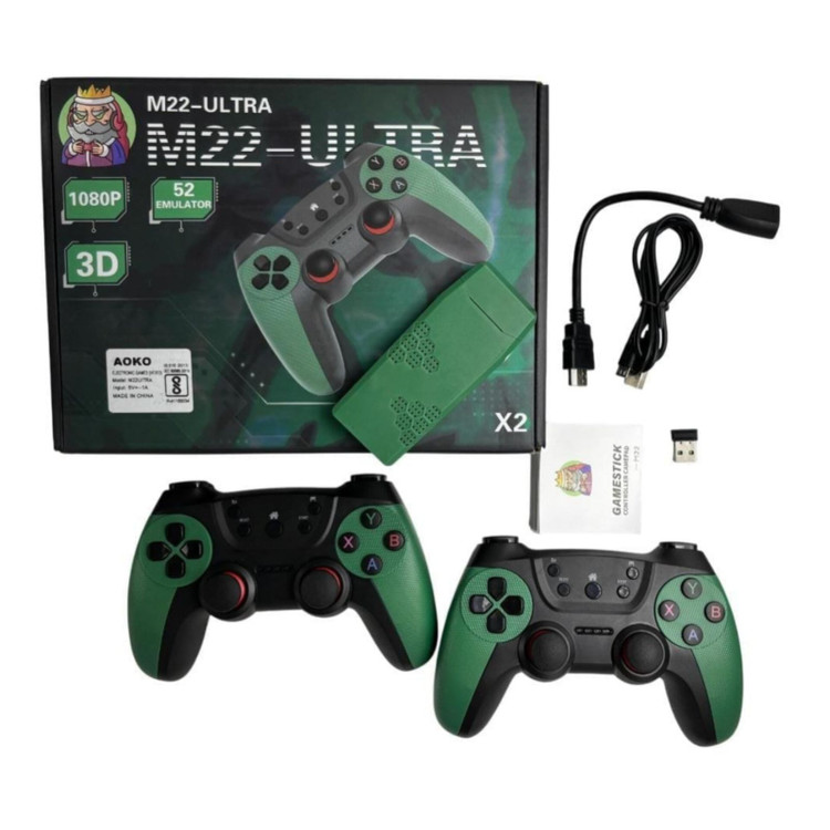 کنسول بازی M22 ultra ظرفیت 64 گیگابایت با دو دسته بی سیم
